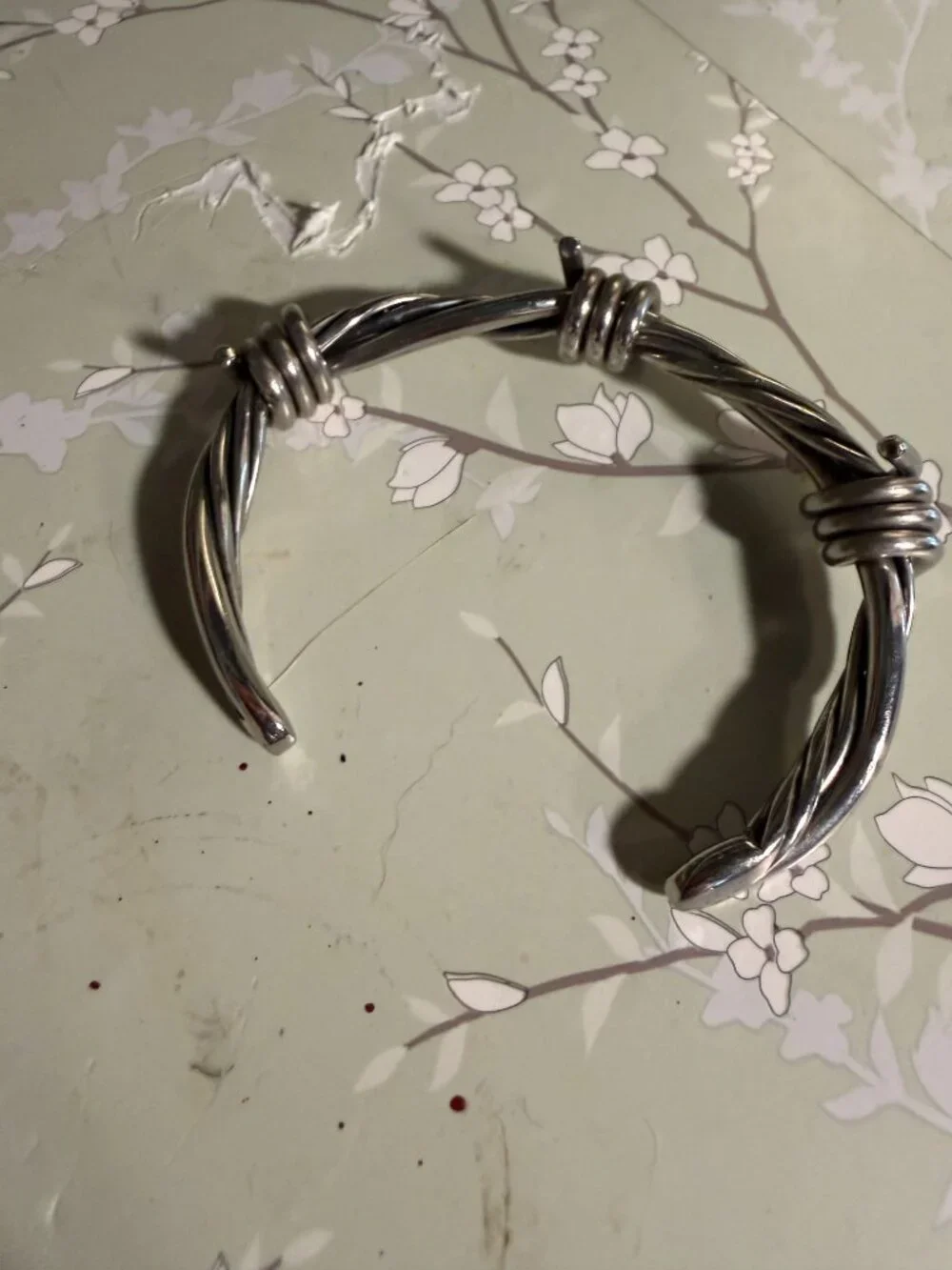 Stainless steel barbed wired  bracelet unisex